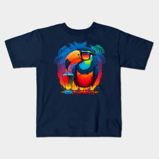 Hector toucan, miami style Kids T-Shirt